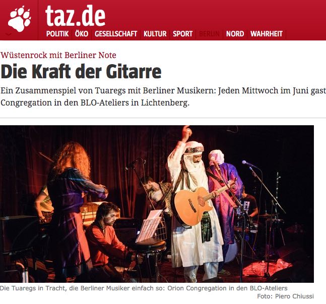 2017-06-13 taz: Wüstenrock mit Berliner Note - die Kraft der Gitarre