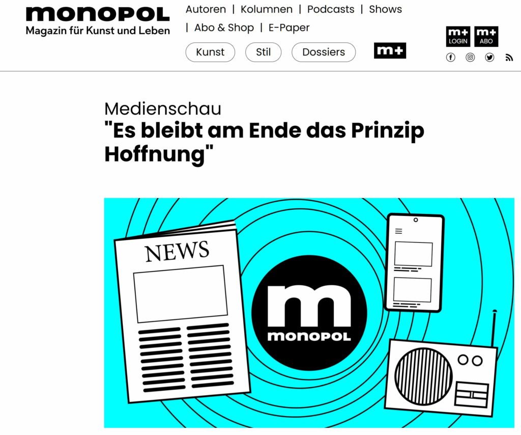 Monopol Magazin berichtet über die b.L.O. Ateliers